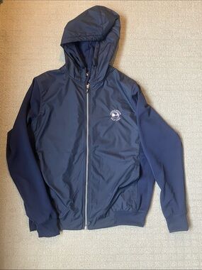 Fairway & Greene - Pebble Beach - New Men's Navy Hooded Windbreaker Jacket